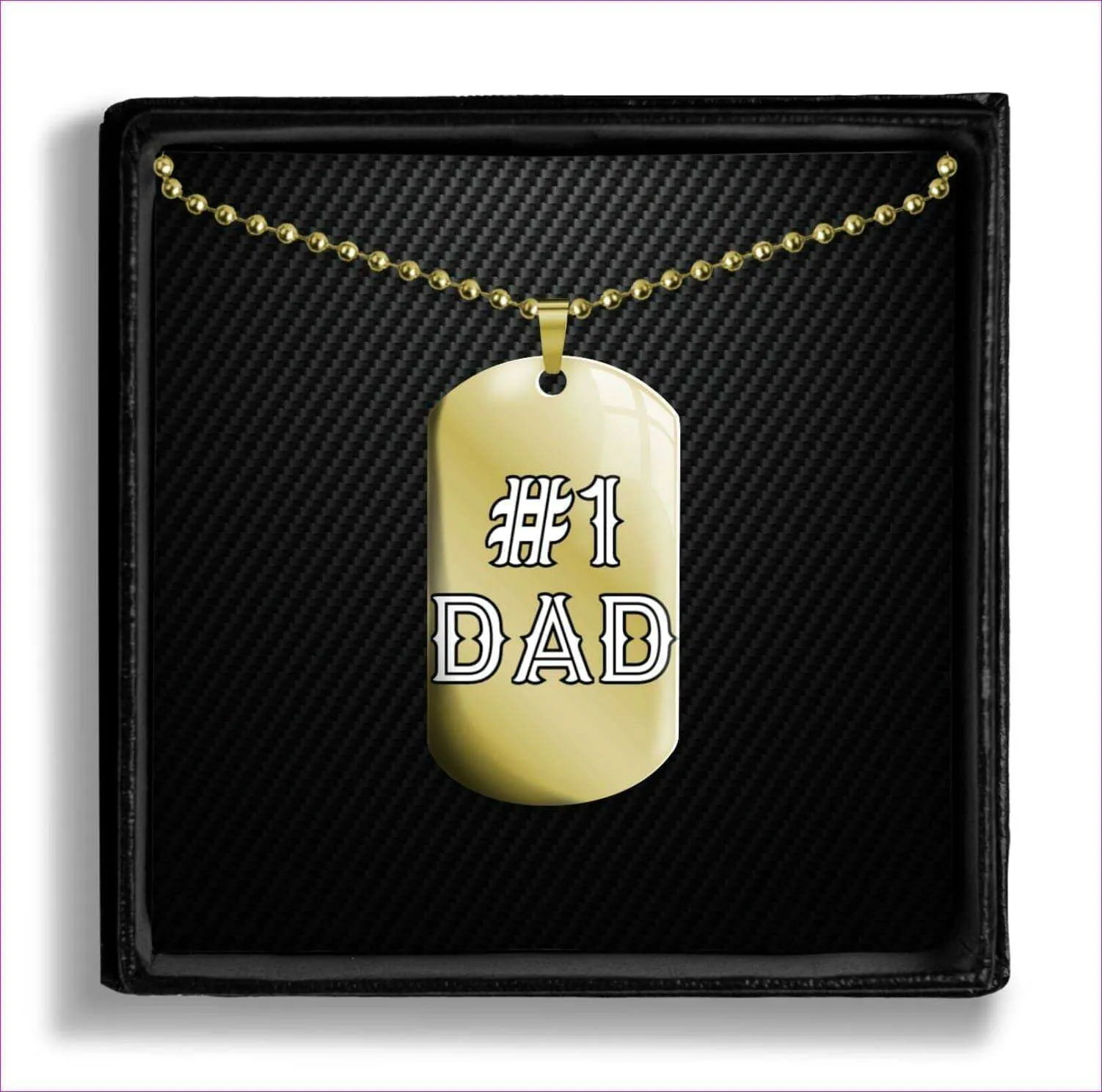 #1 Dad Dog Tag Father's Day Gift- Ships from The US