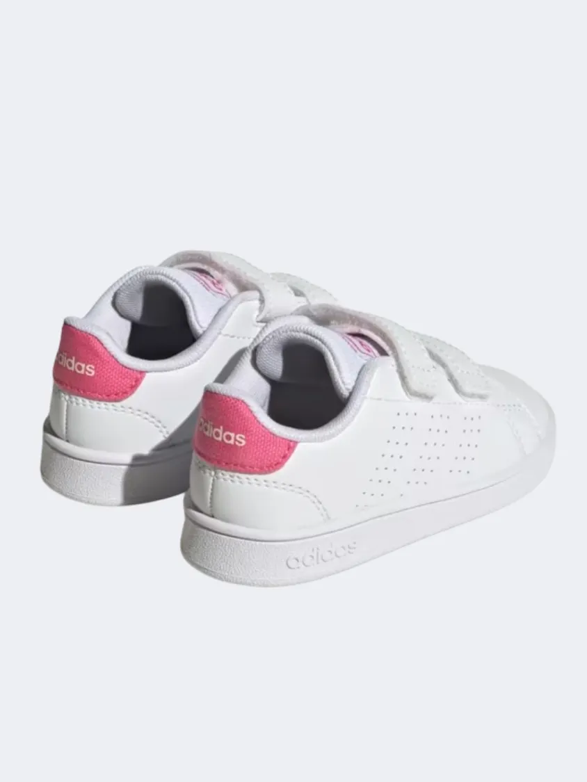 Adidas Advantage Girls Sportswear Shoes White/Magenta/Quartz