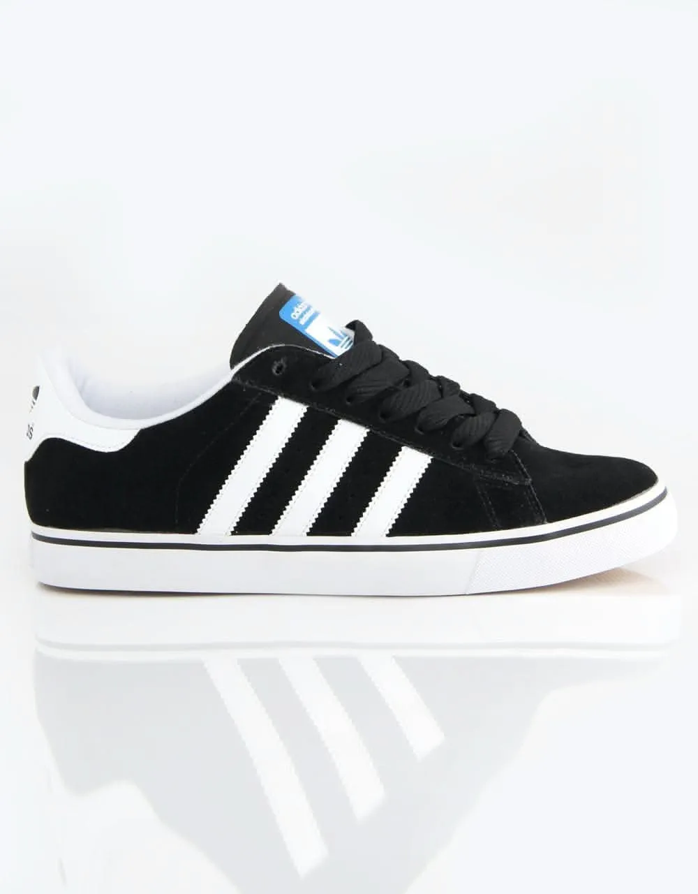 adidas Campus Vulc Skate Shoes - Black/White/Bluebird