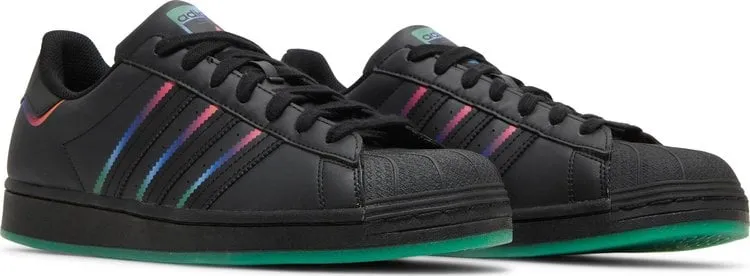 Adidas Superstar 'Black Green' sneakers, black