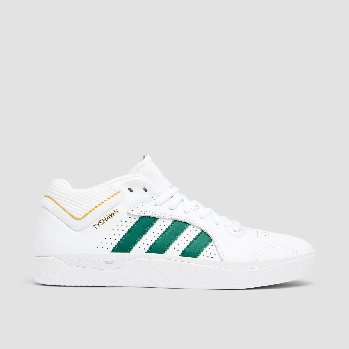 adidas Tyshawn Shoes - Ftwr White/Dark Green/Bluebird