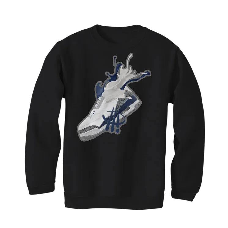 AIR JORDAN 3 “WHITE NAVY”| ILLCURRENCY Black T-Shirt (SPLASH 3)