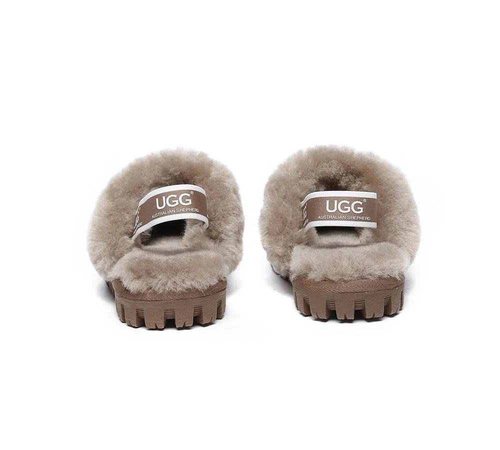 AUSTRALIAN SHEPHERD® UGG Slippers Kids Sheepskin Wool Slingback Suzie