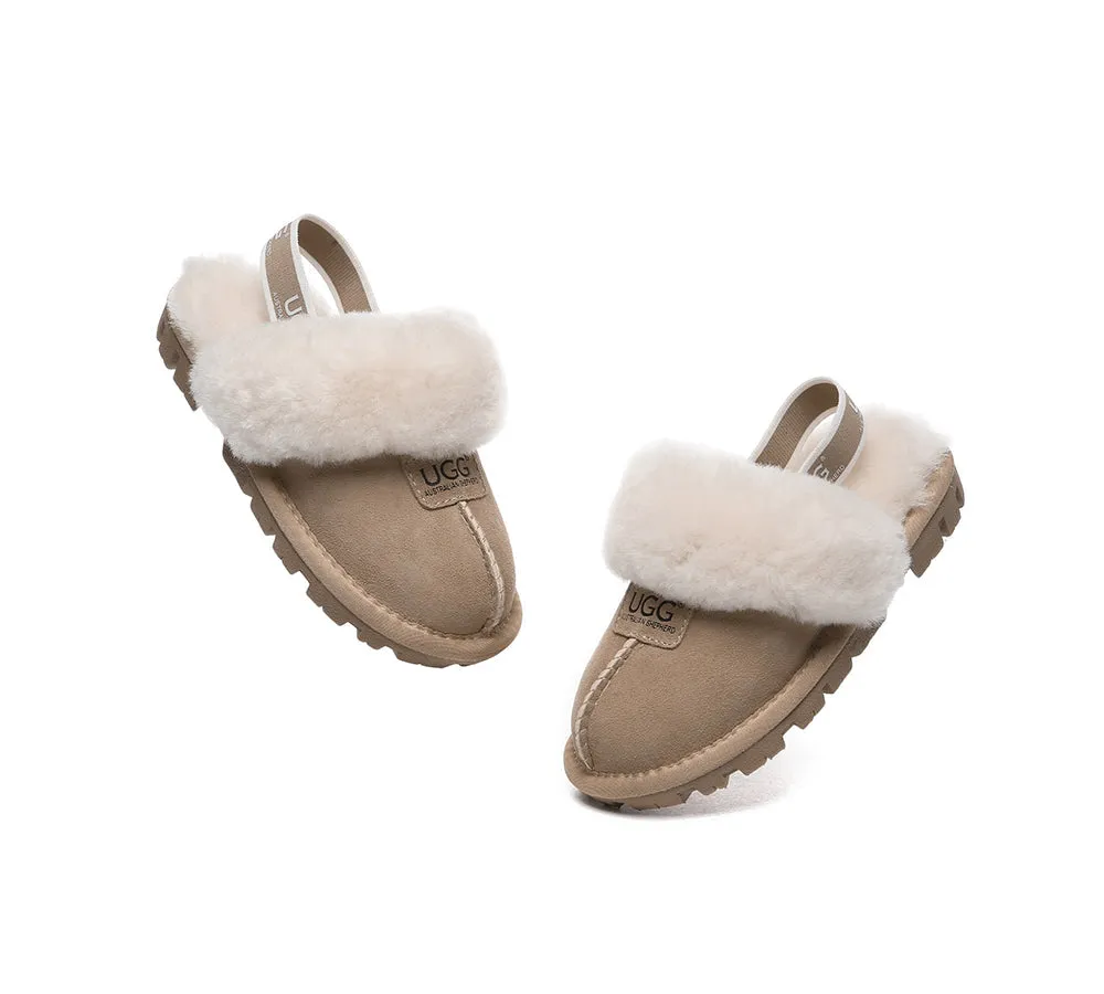 AUSTRALIAN SHEPHERD® UGG Slippers Kids Sheepskin Wool Slingback Suzie