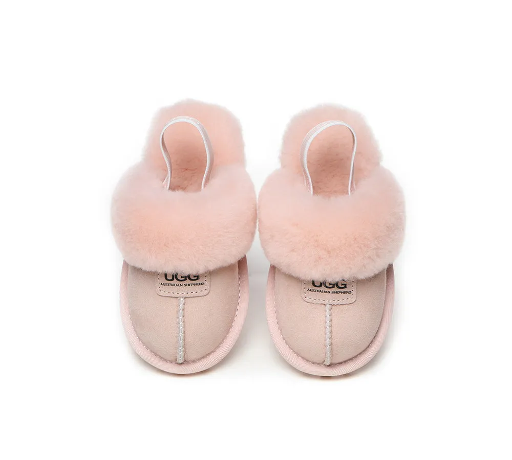 AUSTRALIAN SHEPHERD® UGG Slippers Kids Sheepskin Wool Slingback Suzie