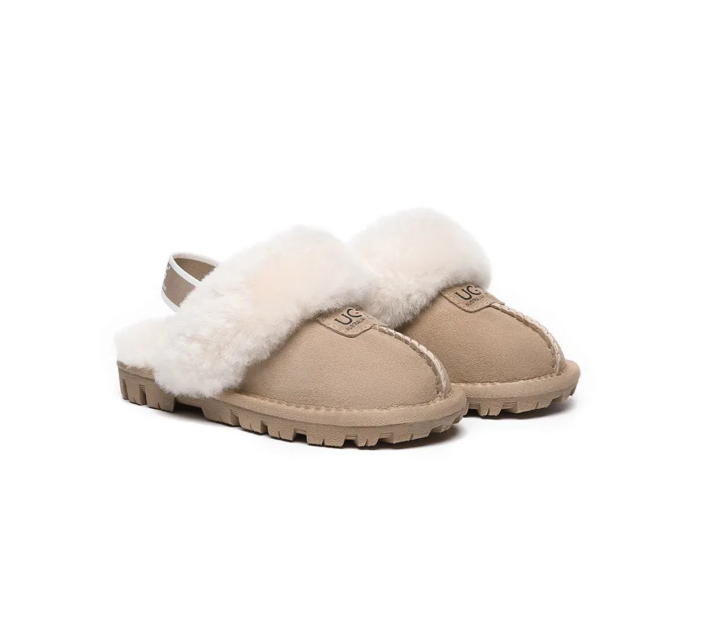 AUSTRALIAN SHEPHERD® UGG Slippers Kids Sheepskin Wool Slingback Suzie