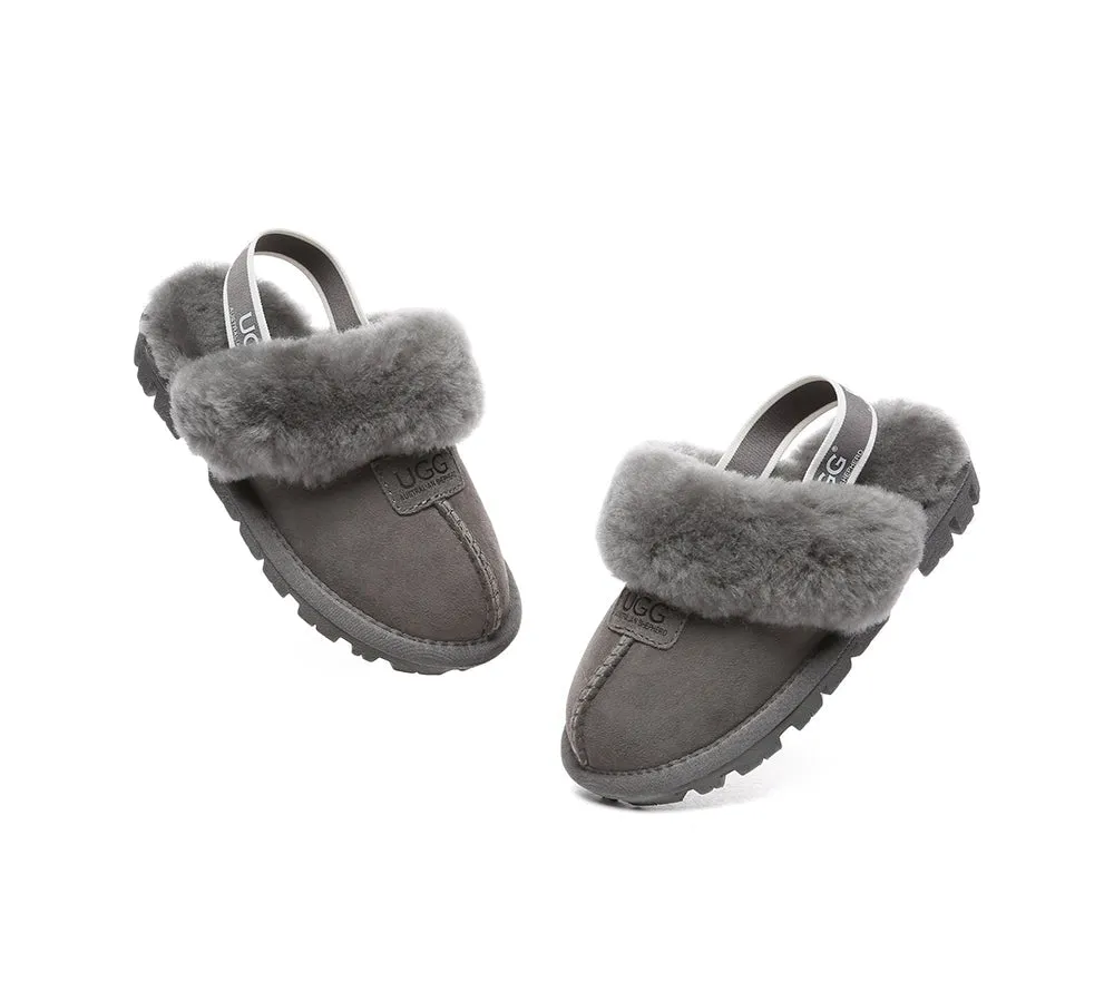 AUSTRALIAN SHEPHERD® UGG Slippers Kids Sheepskin Wool Slingback Suzie