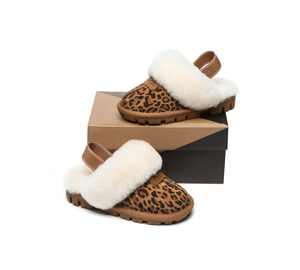 AUSTRALIAN SHEPHERD® UGG Slippers Kids Sheepskin Wool Slingback Suzie