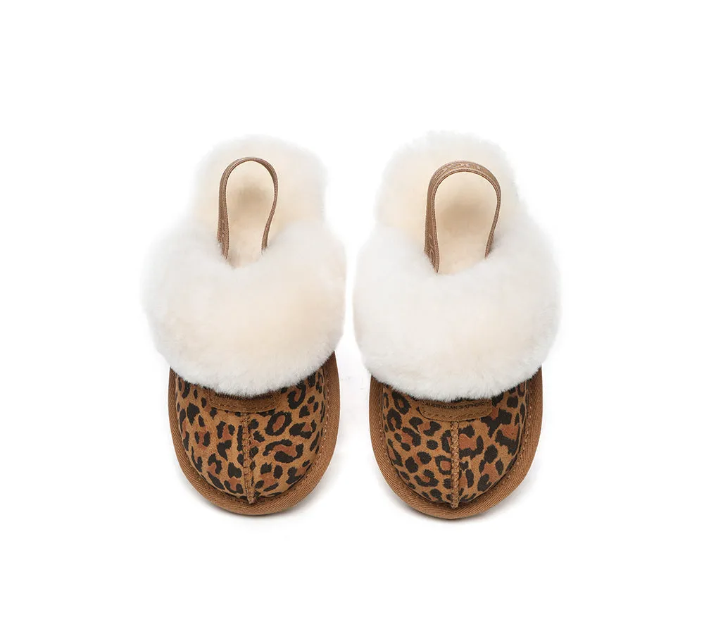 AUSTRALIAN SHEPHERD® UGG Slippers Kids Sheepskin Wool Slingback Suzie