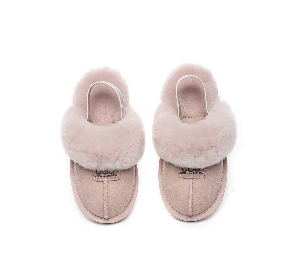 AUSTRALIAN SHEPHERD® UGG Slippers Kids Sheepskin Wool Slingback Suzie