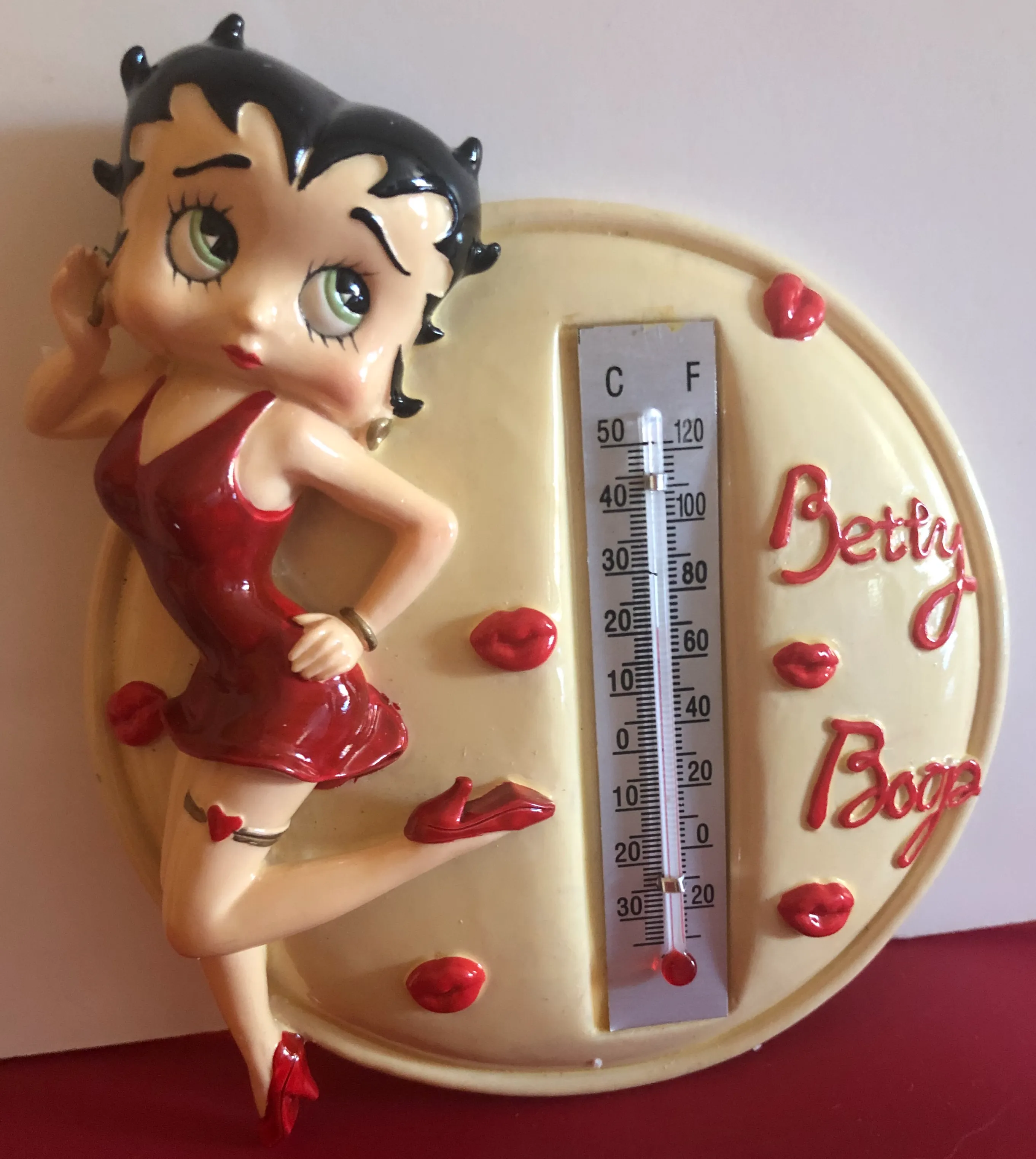 Betty Boop Red Dress Thermometer                    Retired