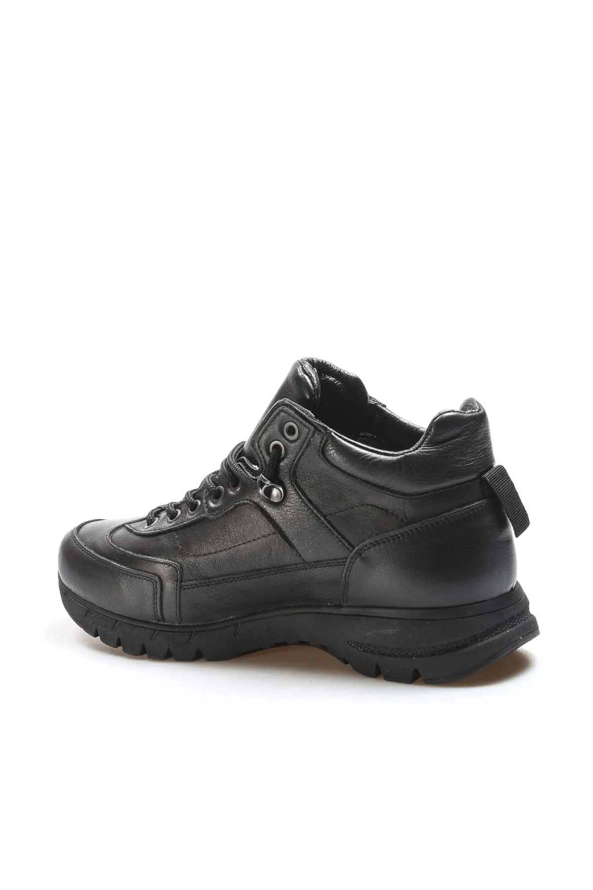 Black Leather High-Top Sneakers Wessi