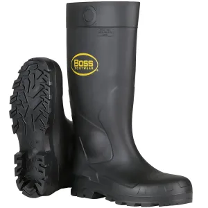 Boss 380-800/12 16" Black PVC Plain Toe Boot