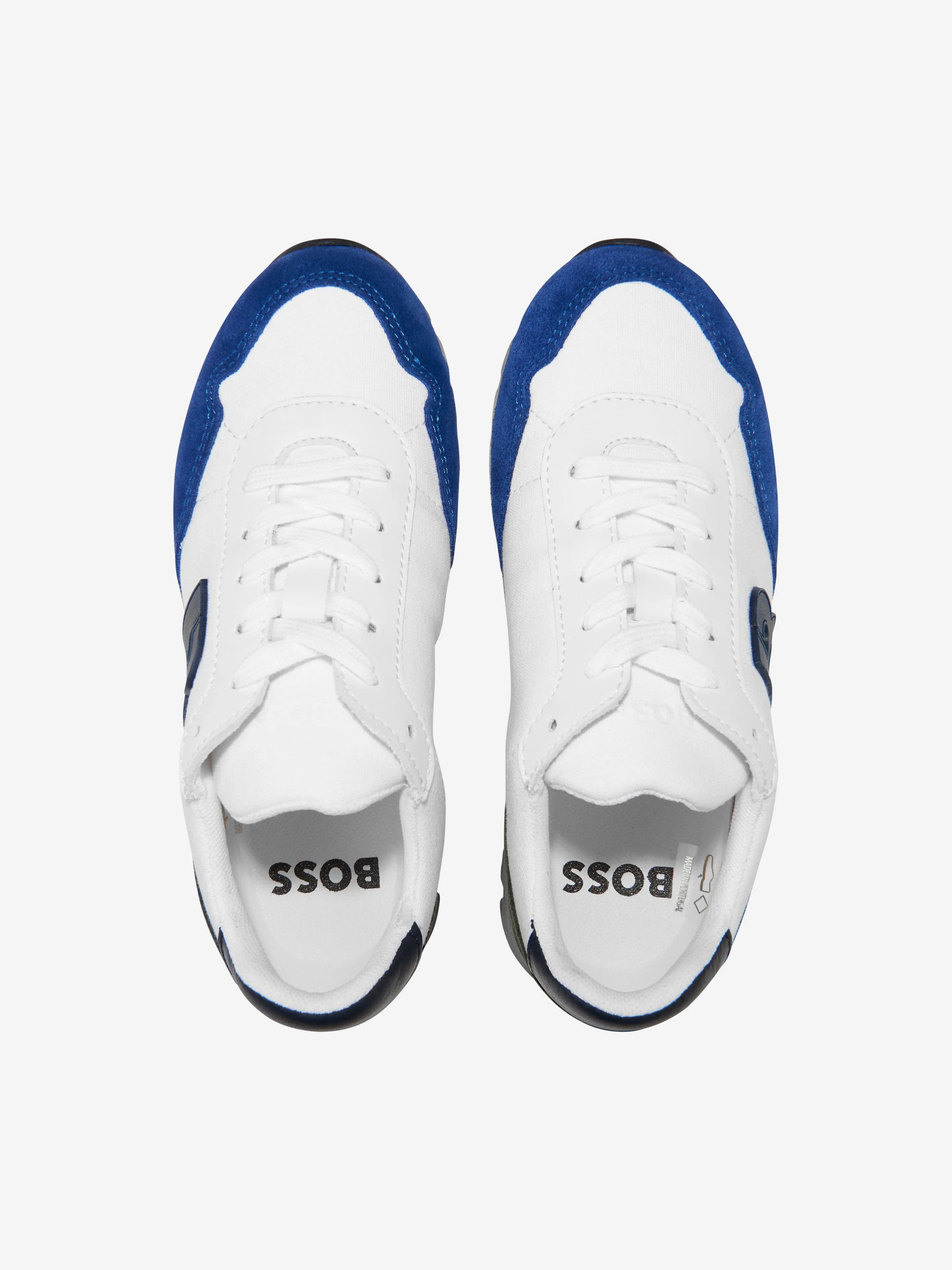 BOSS Boys Retro Runner Trainers in White