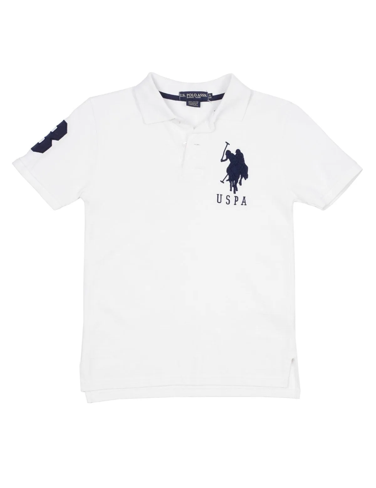 Boys Pique Big Logo Polo Shirt