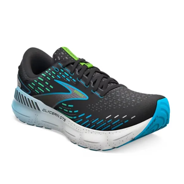 Brooks Men's Glycerin GTS 20 Black/Hawaiian Ocean/Green