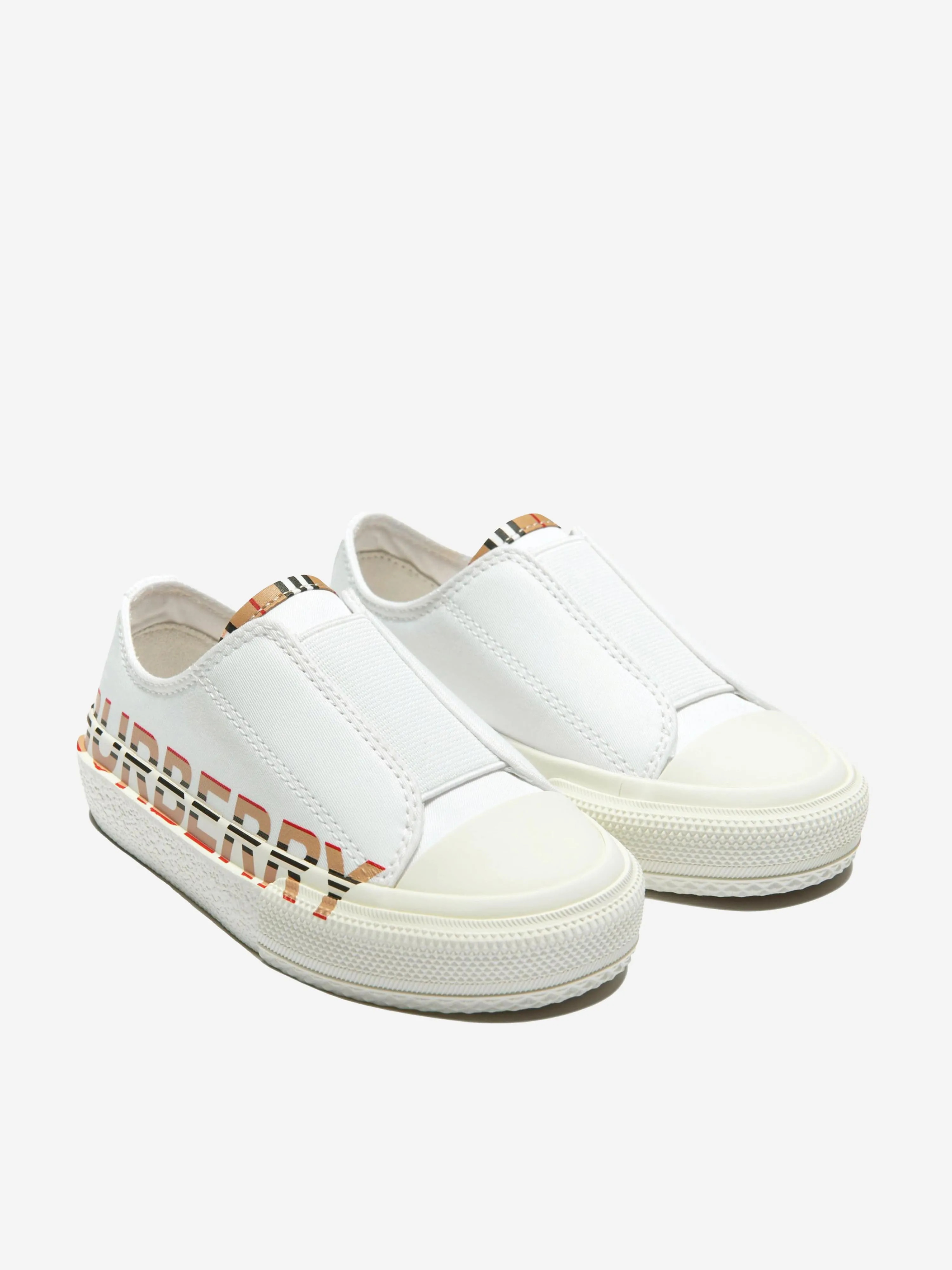 Burberry Unisex Logo Lace Up Trainers