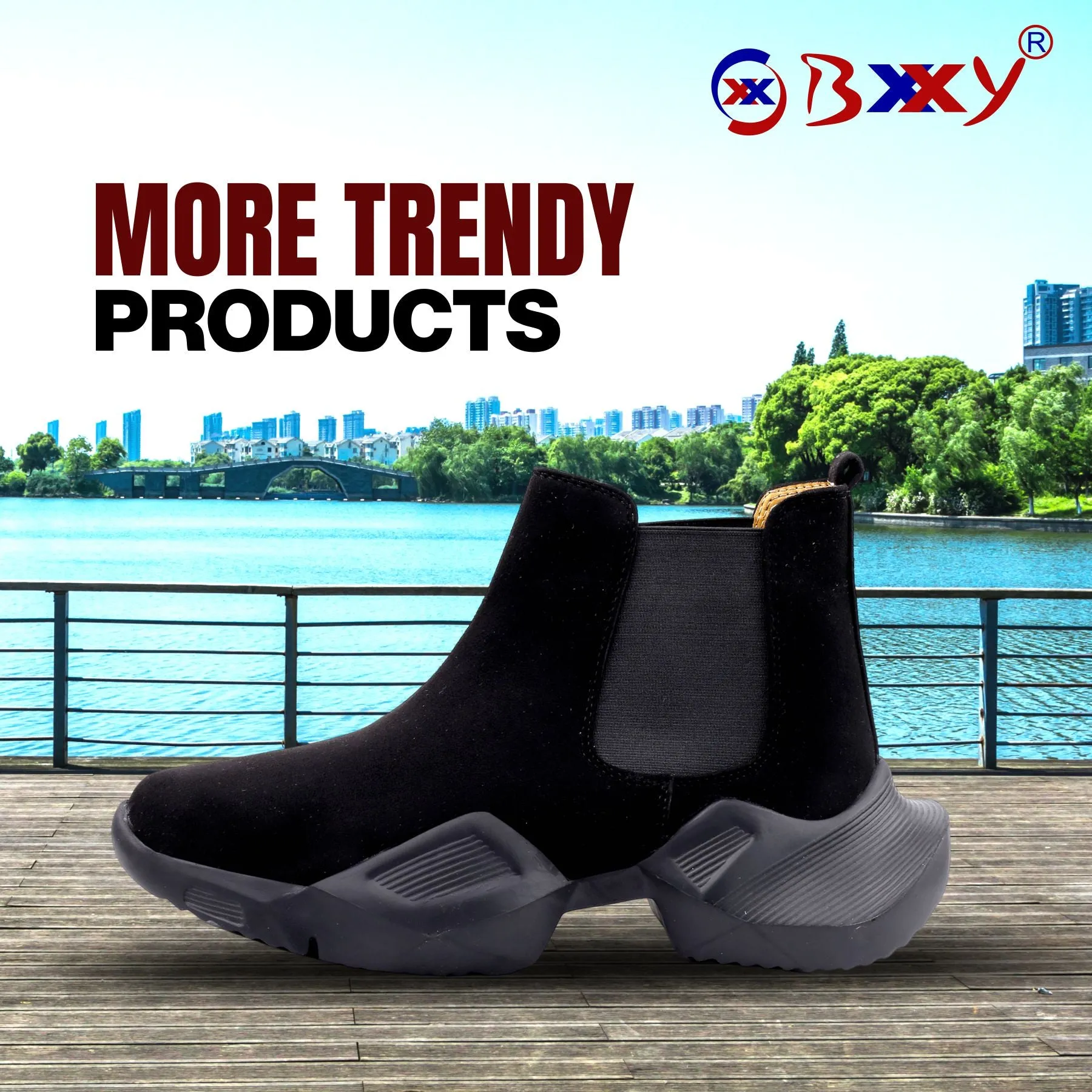 Bxxy's Designer Slip-on Boots For Men