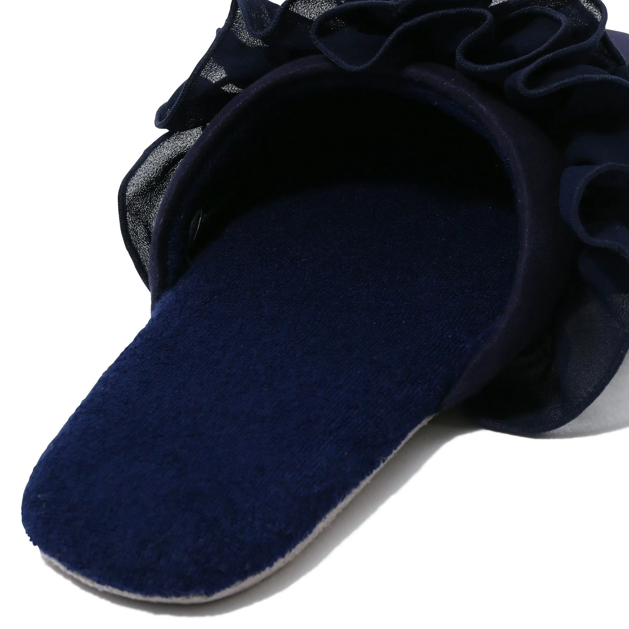 Chiffon Room Shoes Frill Navy