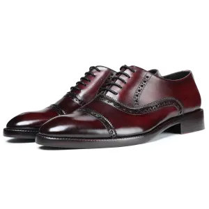 Classic Captoe Oxford - Burgundy