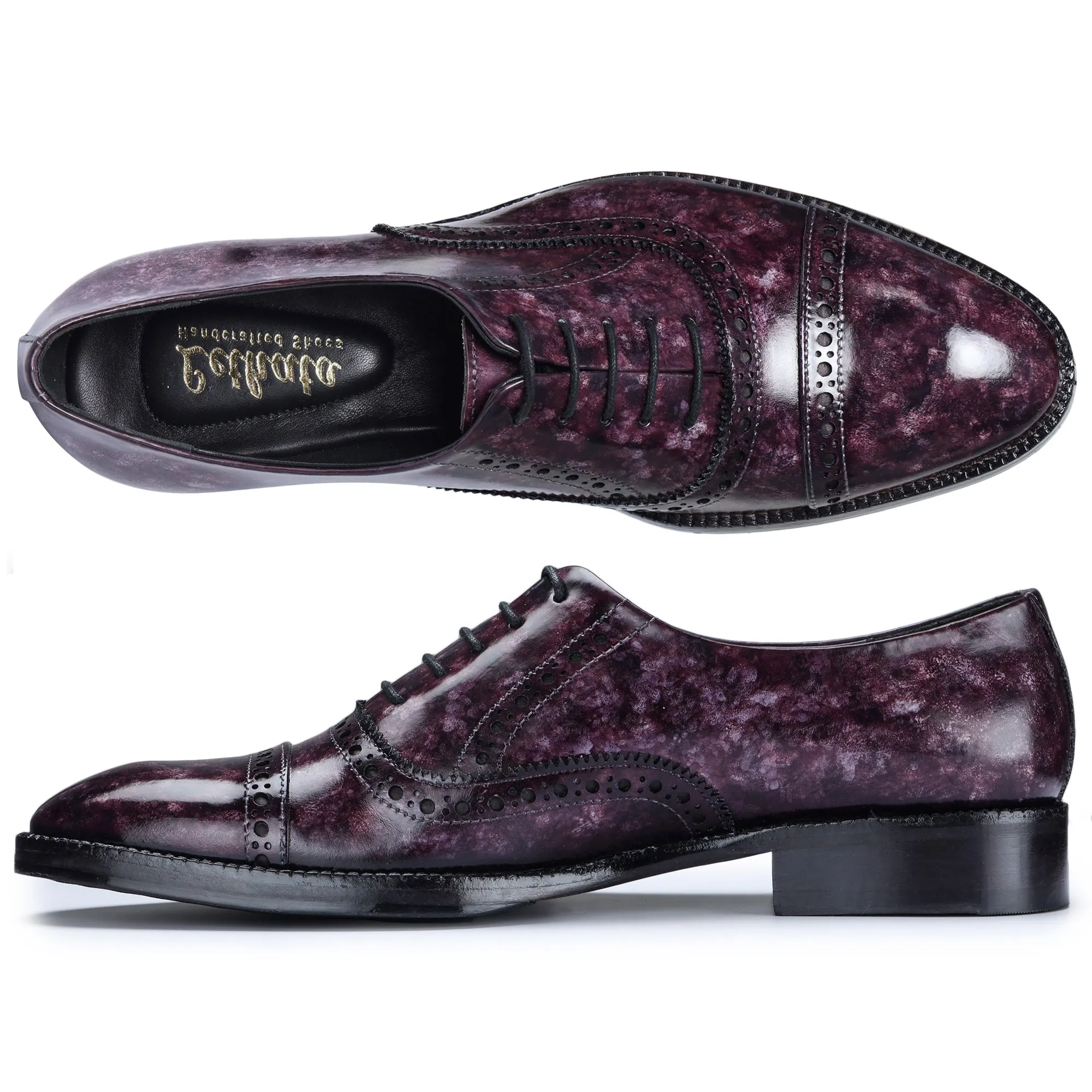 Classic Captoe Oxford - Purple