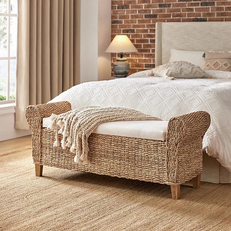 Coastal Charm: Wilhelm Ratten Storage Bench