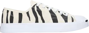 Converse Jack Purcell Ox Zebra Print Sneakers, White