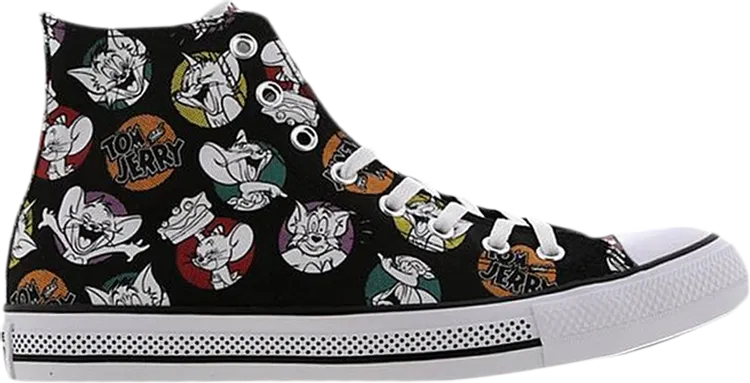 Converse Tom & Jerry x Chuck Taylor All Star High Black sneakers, black