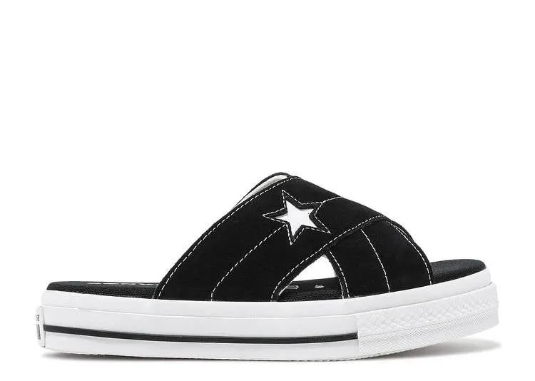 Converse WMNS ONE STAR SANDAL SLIP 'BLACK WHITE' sneakers, black