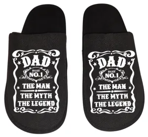 Dad the man the myth the legend Men's Slippers / House Shoes slides dad fathers day gift