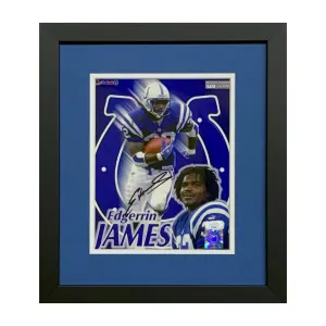 Edgerrin James Signed Indianapolis Colts Framed 8x10 Photo