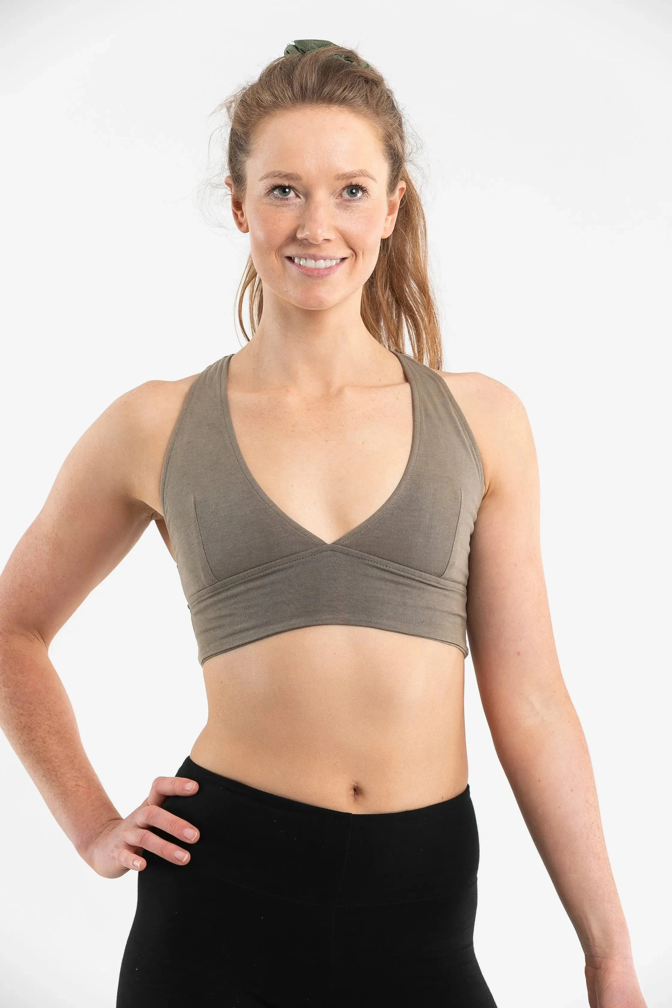 Feminine Organic Bra | Brown