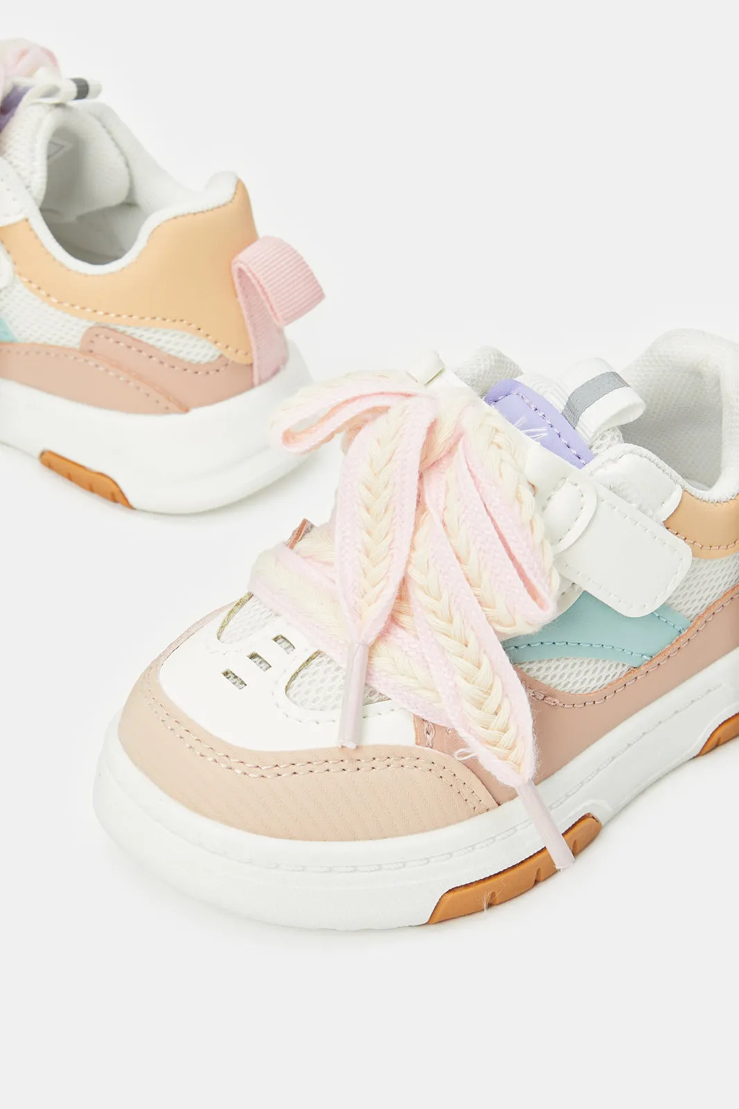 Girls Multicolour Lace-Up Sneaker