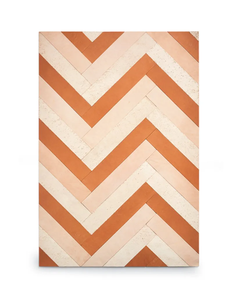 Herringbone Leather Rug