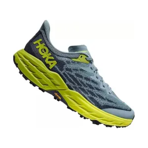 HOKA Men's Speedgoat 5 - Stone Blue/Dark Citron