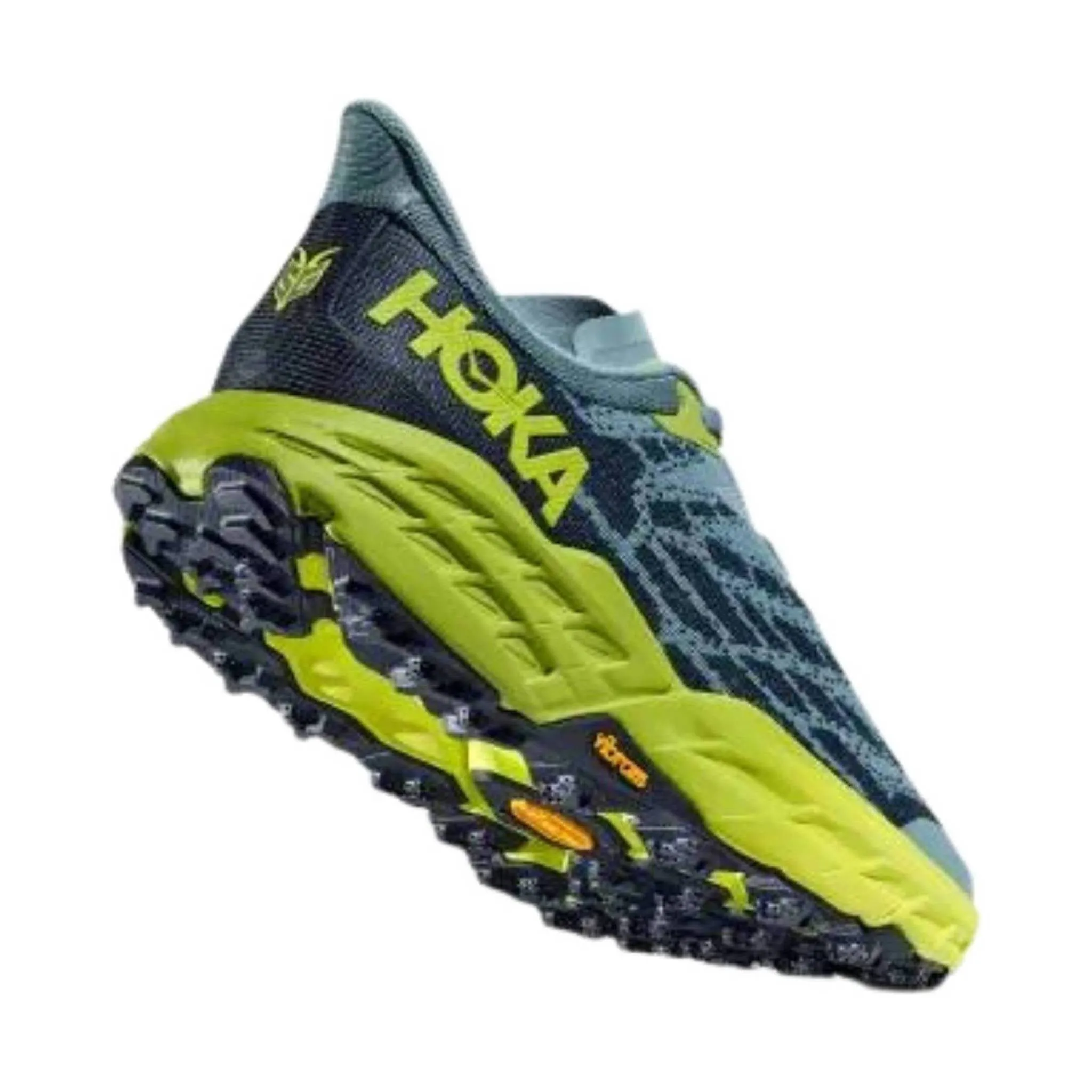 HOKA Men's Speedgoat 5 - Stone Blue/Dark Citron