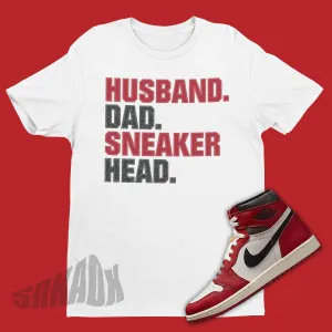 Husband Dad Sneakerhead Shirt for Air Jordan 1 Chicago Lost And Found