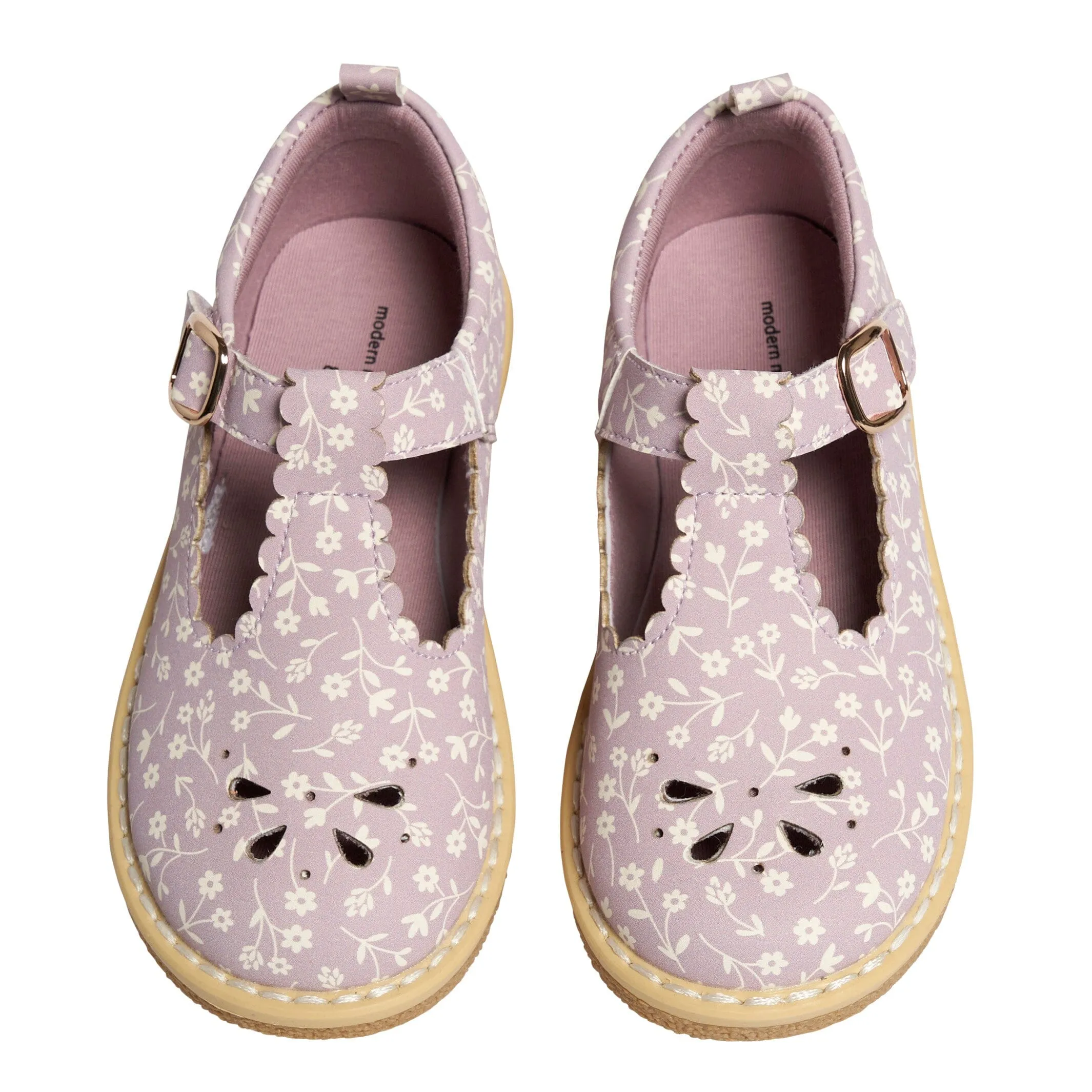 Infant & Toddler Girls Light Lilac Floral Mary Jane Shoes