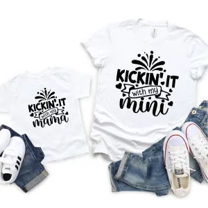 Kicking It With Mama   Mini Graphic Tshirt