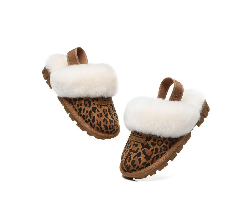 Kids Sheepskin Wool Slingback Slippers Suzie