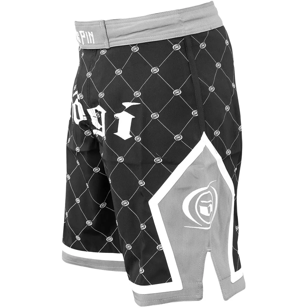 Kingpin 2.0 Black and Gray MMA Fight Shorts