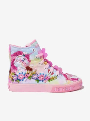 Lelli Kelly Girls Unicorn High Top Trainers in Pink