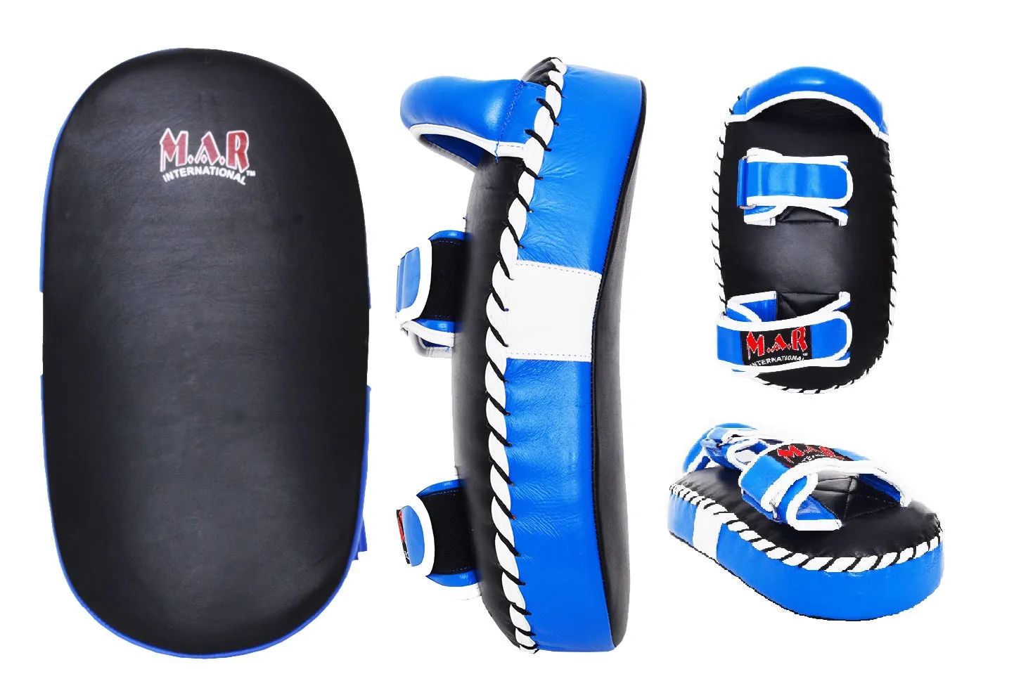 MAR-204 | Blue Black IPPON Genuine Leather Thai Pad