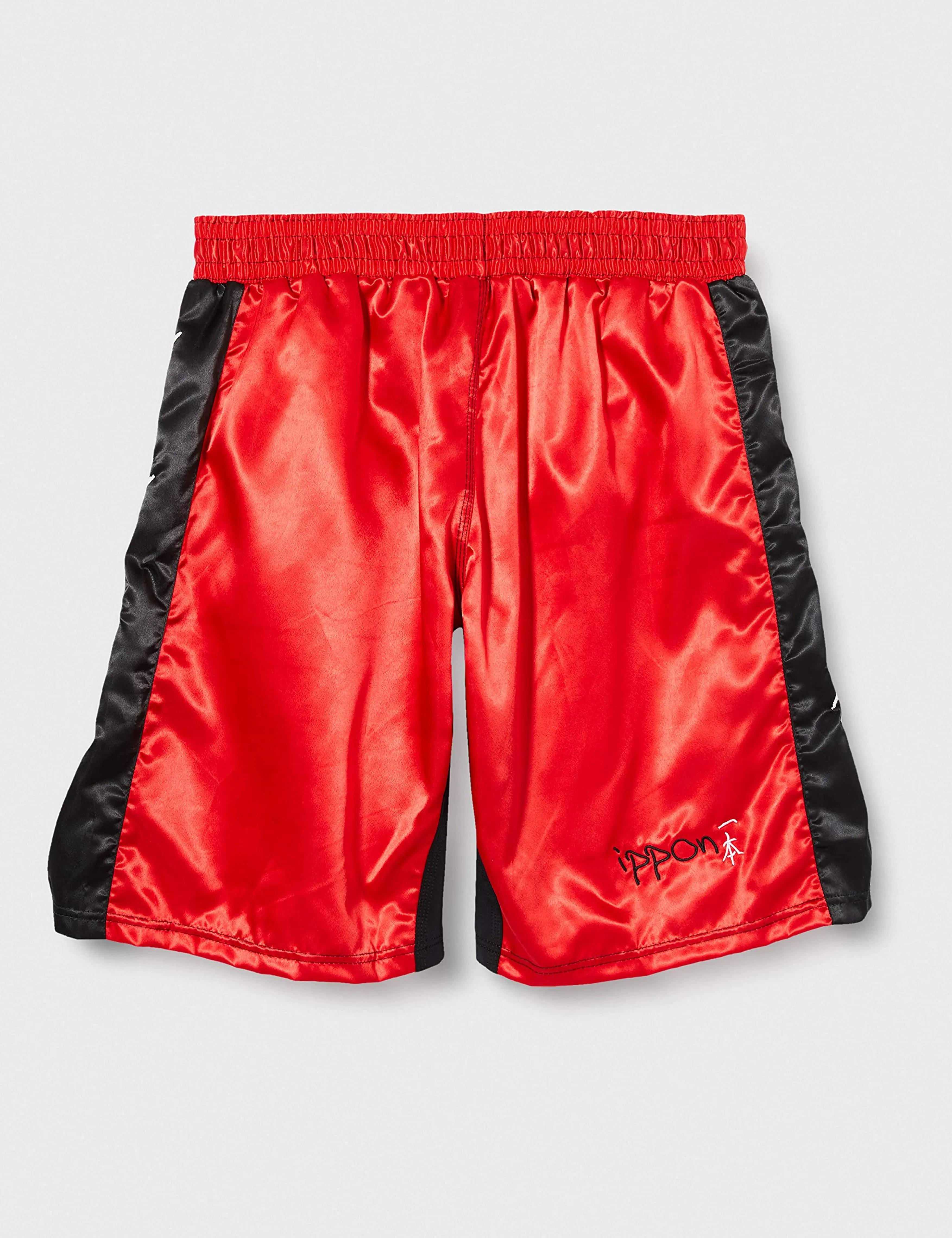 MAR-244B | Red Black MMA Super Stretchable Shorts - Double Layered