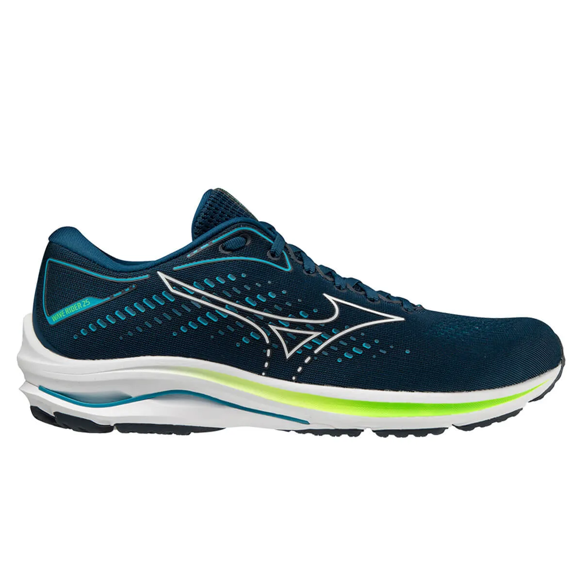 Mizuno Wave Rider 25 Mens | Gibraltars/wht/greengeck