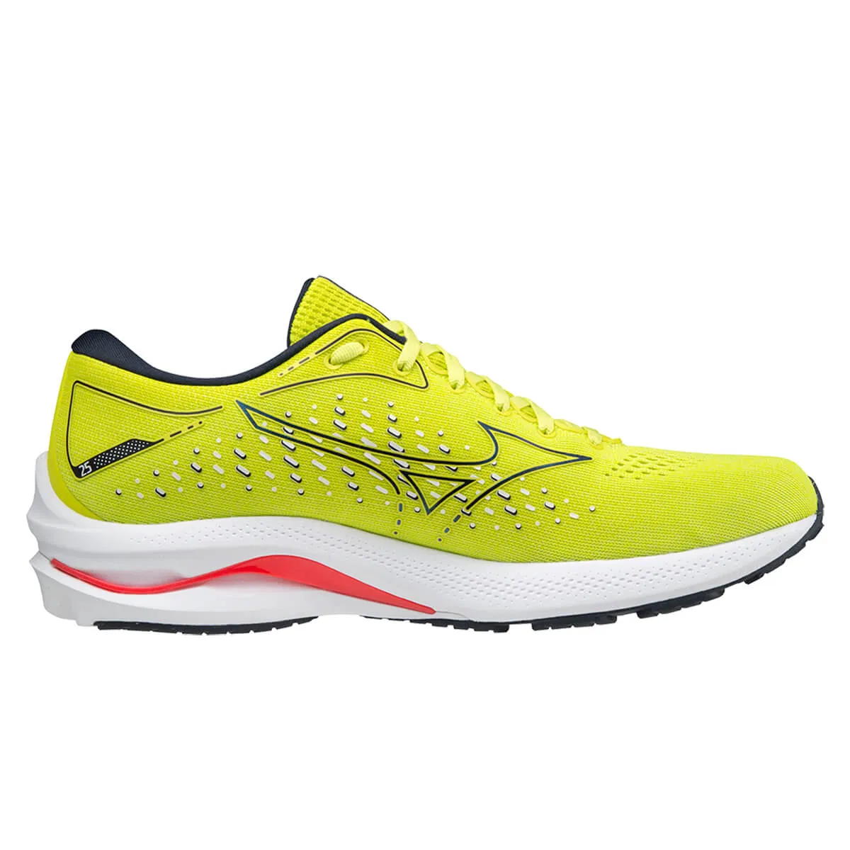 Mizuno Wave Rider 25 Mens | Slime/skycaptain/ired