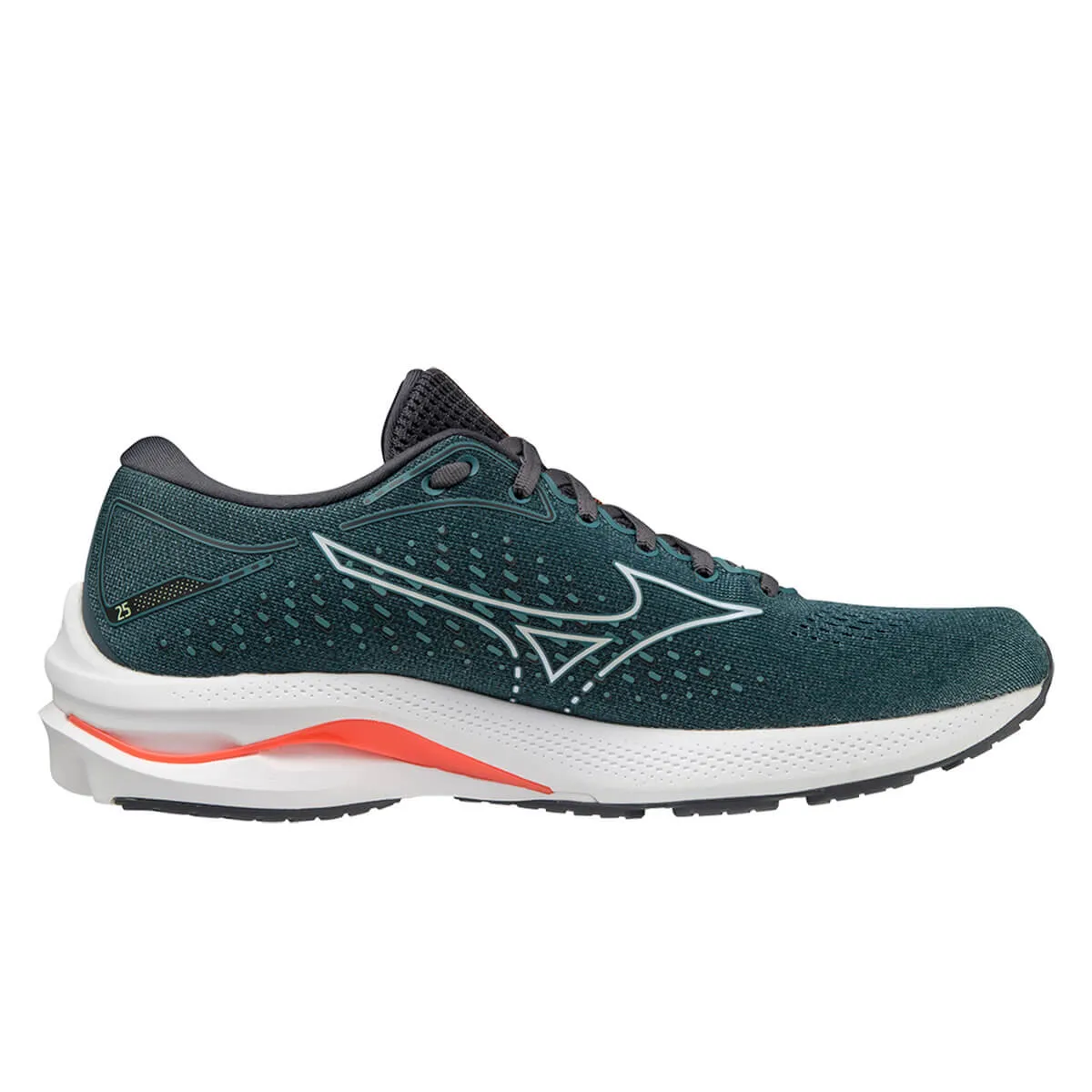 Mizuno Wave Rider 25 Mens | Smokeblue/wht/neolime