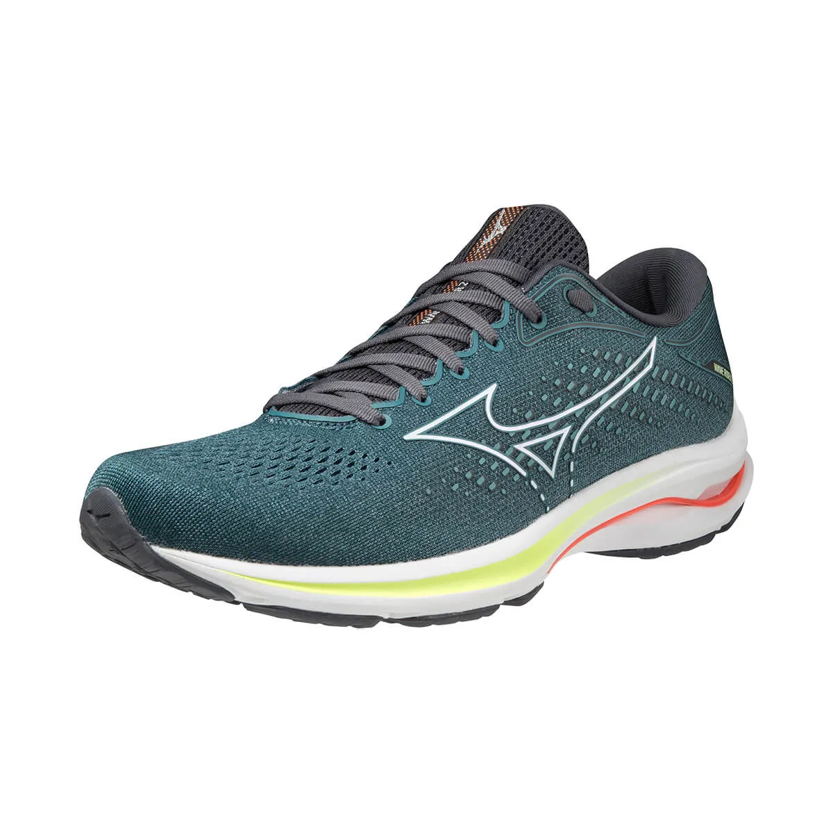 Mizuno Wave Rider 25 Mens | Smokeblue/wht/neolime