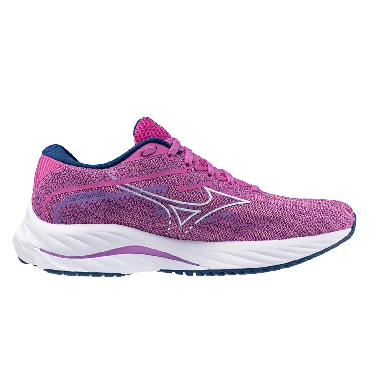 Mizuno Wave Rider 27 Womens | Rosebud/white/navy Peony