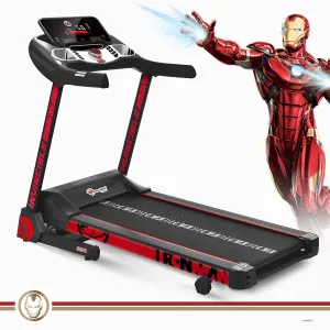 MTM-2500 Iron Man Edition (4HP Peak) Smart Folding Electric Treadmill with Manual Incline | MP3 | Speaker | Exercise Machine for Home Gym and Cardio Training (Red)